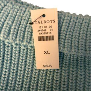 NWT  Women's Talbot Blue Shaker Stitch Sweather, sz XL